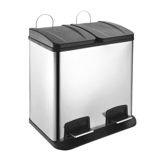 Koš odp. nerez/UH Duo recyk 2x20 l