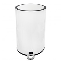 Koš odp. kov/UH s pedálem WHITE 12 l