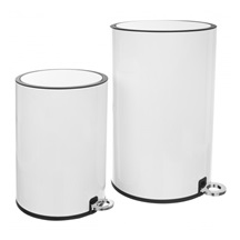 Koš odp. kov/UH s pedálem WHITE 12 l