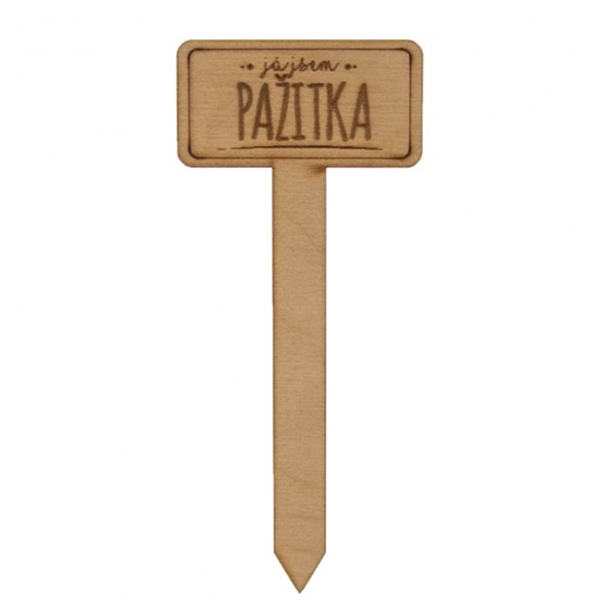 Zápich dřevo do květináče Pažitka