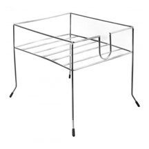 Stojan na láhve s kohoutkem pochrom. kov/UH