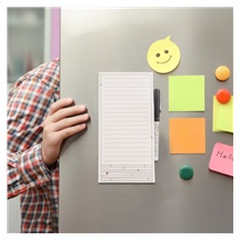 Blok s magnetem na lednici+pero SRDÍČKA