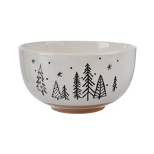 Miska dolomit strom vánoční bílý/béžový pr. 14 cm