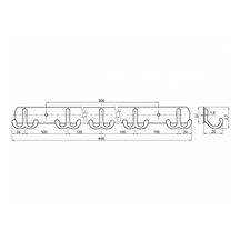 Věšák CYRIL 5x dvojháček CHROM