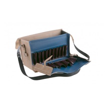 Brašna elektrikářská kožená 26x43x20cm+kapsičky