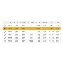 Žebřík jednoduchý 7109 AL 256cm/HOBBY/1x9 příček