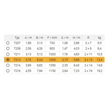 Žebřík dvoudílný výsuvný 7213 AL 624cm/HOBBY/2x13 příček