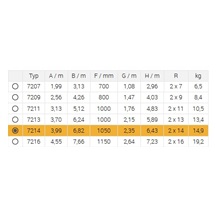 Žebřík dvoudílný výsuvný 7214 AL 682cm/HOBBY/2x14 příček