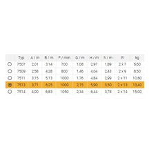 Žebřík dvoudílný univerzální 7513 AL 625cm/HOBBY/2x13 příček