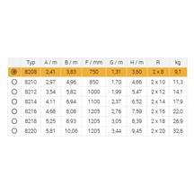 Žebřík dvoudílný výsuvný 8208 AL 383cm/PROFI/2x8 příček