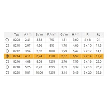 Žebřík dvoudílný výsuvný 8214 AL 722cm/PROFI/2x14 příček