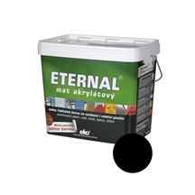 Eternal mat akrylátový univerzální barva na dřevo kov beton, 13 černá, 5 kg