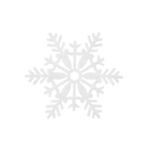 Podtácek polyester VLOČKA pr. 13,5 cm bílá 6 ks