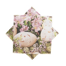 Ubrousek papír vejce+květy 20 ks 33x33 cm