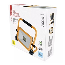 Reflektor LED, ACCO nabíjecí přenosný, 30W, žlutý, studená bílá
