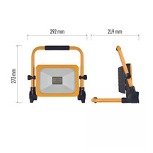 Reflektor LED, ACCO nabíjecí přenosný, 30W, žlutý, studená bílá