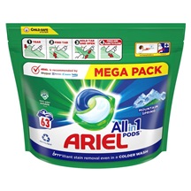 Ariel kapsle na praní All-in-1 Mountain Spring, 63 praní AKCE