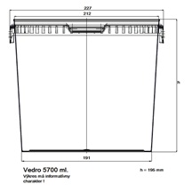 Vědro s víkem 5,7l UH