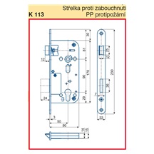 Střelka proti zabouchnutí K113 PP -KS    /K113,K133.K114.../