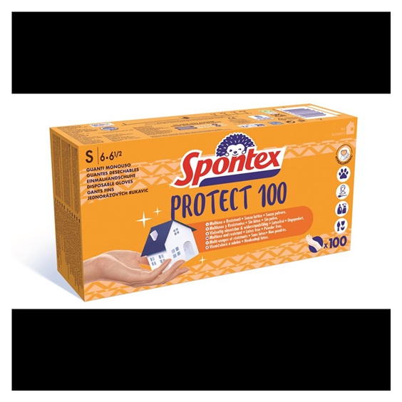 Spontex Protect jednorázové rukavice vel. S, 100 ks