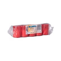 Svíčky Madona 5x30g 9h červené lisované