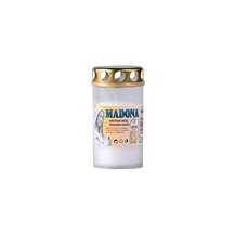 Svíčka Madona s víčkem 135g -2dny bílá lisovaná