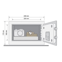 Sejf mini YALE  YSV/170/DB2  černý