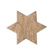 Podtácek dřevo MANGO hvězda pr. cca 12,5 cm 1 ks
