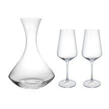 Karafa sklo 1,5 l+sklenice 0,45 l, 2 ks Sandra