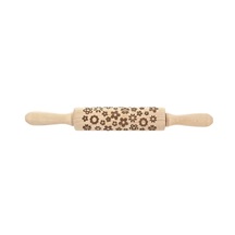Váleček dřevo Dekor d. 16/33 cm KVĚT