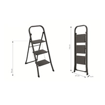 Schůdky ocelové MINIFERO 3, nosnost 150kg černé