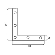 Rohovník 30x30x10x1,5  mm (balení 4 ks.)