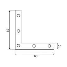 Rohovník 60x60x10x2,0 mm