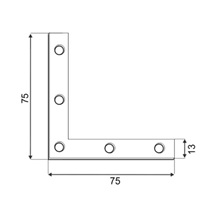 Rohovník 75x75x13x2,0 mm