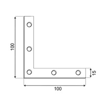 Rohovník 100x100x15x2,0 mm