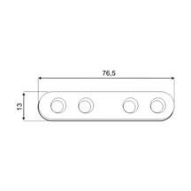 Spojka úzká 76,5x13x2,0 mm (balení 4 ks.)