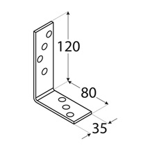 úhelník trámový 120x80x35x4,0 mm