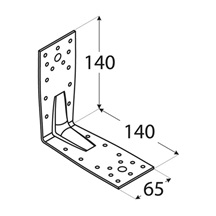 úhelník s prolisem 140x140x65x2,5 mm