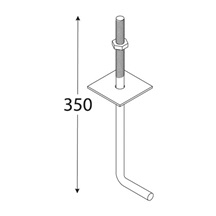 Kotva stavebni, nebarvený 350x12 mm