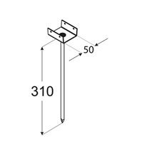 podpěrka střešních latí 50x55x310x1,5 mm