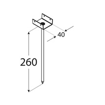 podpěrka střešních latí 40x55x260x1,5 mm