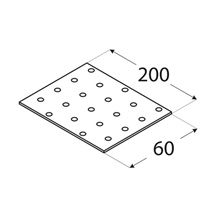 destička perforovaná 200x60x2,0 mm