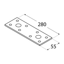 spojka plochá 280x55x2,5 mm