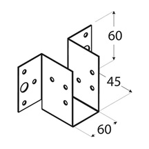 trámová botka lehká 60x60x1,0 mm