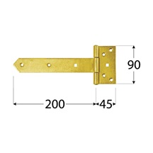 Závěs brankový 200x45x90x35x3,0 mm