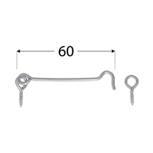 Háček s očkem k zašroubování 60 mm C