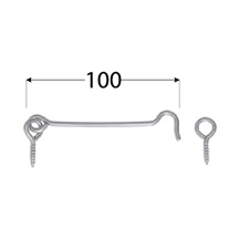 Háček s očkem k zašroubování 100 mm C