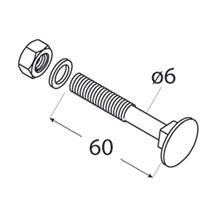 Závrtní skrutka C 6x60 4 ks/balení