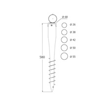 Zemní skrutka 68x550x1,8