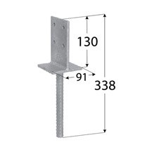 (90*130*8) Patka sloupku 90 zapuštěná